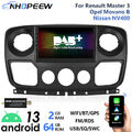 DAB+ 10.1" Android 64G Autoradio Für Renault Master 3 Opel Movano B Nissan NV400