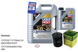 MANN-FILTER Ölfilter 6 L LIQUI MOLY 5W-30 Special Tec F für Alfa Romeo 164 2.0