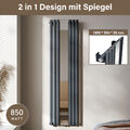 Design Heizkörper Paneel Röhrenheizkörper Mit Spiegel Mittelanschluss 1800x504mm