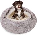 Katzenbett Flauschig Katzenhöhle Kleines Hundebett Hundekorb Donut Kuschelbett