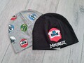 2er Mützen Ninjago *° H&M Lego hellgrau & schwarz Gr. 92/104