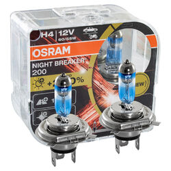 OSRAM H4 NIGHT BREAKER 200 DuoBox bis zu 200% mehr Licht 3900 K 1650/1000 lm