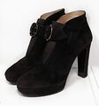 Prada Leder Stiefeletten Ankle Boots Schwarz Gr. 39