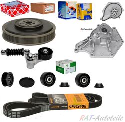 CONTI 6PK2498+Keilrippenriemensatz+WP+R.Schei f. Audi A4 A5 A6 Q5 VW PHA 3.0TDI