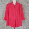 2tlg. Kombi Habell Bluse Top Blazer 48 4XL Elegant Pink Damen Klassisch Jacke 