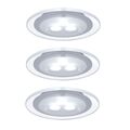  Paulmann Möbel Einbauleuchten Set Deco LED 3x3W 9VA 230V/350mA 100mm Chrom matt