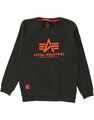 ALPHA INDUSTRIES Jungen Grafik Sweatshirt Pullover 13-14 Jahre grün Baumwolle BL03