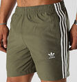 ADIDAS ORIGINALS ADICOLOR 3 STREIFEN OLIV BADESHORTS UK M-XL LETZTE 4 NEU