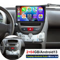 Carplay 2+64G Autoradio Für Toyota Aygo Citroen C1 Peugeot 107 Android 13 GPS BT