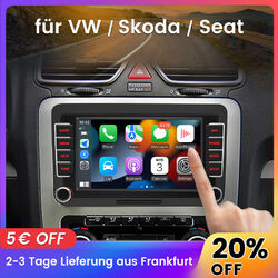 1+32G 7"Autoradio GPS NAVI WIFI Für Golf 5 6 Plus Touran Tiguan EOS T5 BT DAB+FM