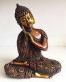 Antiker Buddha schwer geschnitzt 6 Zoll Schlafmeditation Buddha Messing Statuen Buddha