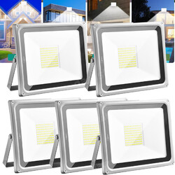 5x 100W LED Fluter Flutlicht Außen Strahler Scheinwerfer Garten Leuchte Außen