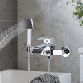 Badewannenarmatur Dusch Set Wasserfall Wasserhahn Wannenarmatur Handbrause Chrom