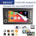 2+32G Carplay Autoradio Android 13 GPS RDS KAM Für Audi A4 S4 RS4 B6 B7 8E RNS-E