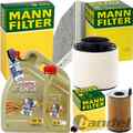 MANN INSPEKTIONSPAKET+6L CASTROL 5W-30 ÖL passend für AUDI A4 B8 Q5 8R 3.0 TDI