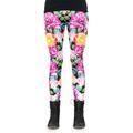 cosey - bedruckte bunte Leggins Leggings (Größe 34 - 44) - Orange-Pinke Rosen