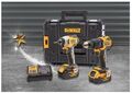 DeWalt 18 V XR bürstenloser Kombibohrer + Schlagschrauber + 2 Akku (5Ah + 4Ah) + Ladegerät + Etui