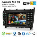 Android 13 DAB+ Autoradio Navi CarPlay 8-Kern 64GB Mercedes G/C/CLC Klasse W203