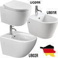 Spülrandloses Wand Hänge WC Hängebidet Toilette Bidet Rimless Softclose mit Sitz