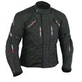 Motorrad wasserdicht Textil Jacke Herren Motorrad Touring Textil Jacke Schwarz 