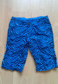 Kurze Hose mit Zebramuster, animal print, XS, Fishbone, blau, Shorts