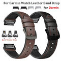 Leder & Silikon Armband Für Garmin Fenix 8 E 7 7X 6 6X 5 5X 3 HR Epix Tactix Pro