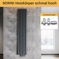 Design Heizkörper Röhren heizkörper Flach Paneel Wandheizung mit Ventil 1800x357