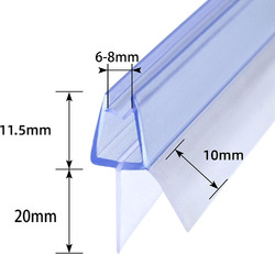 2x Duschdichtung 4mm-8mm Dichtung Duschtürdichtung Ersatzdichtung Wasserabweiser