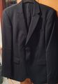 Pierre Cardin Herren Sakko Blazer Jakett Gr 98 Schwarz 100 % Schurwolle 