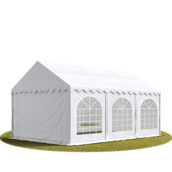 4x6m PVC Partyzelt Bierzelt Zelt Gartenzelt Festzelt Pavillon weiß NEU