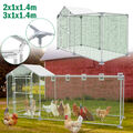 Hühnerstall Kleintierstall mit PE-Dach Pet Hen Rabbit Poultry Cage Zwei Größe DE