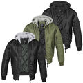 Brandit MA1 Jacke Sweat Hooded S-7XL Bomberjacke mit Kapuze Blouson Kapuzenjacke