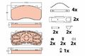 TRW Bremsbeläge Bremsbelagsatz Hinten Vorne GDB5073 passend für Mercedes VW LADA