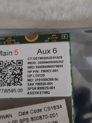 HP LT4120 T77W595 4G ​​Modul FDD LTE WWAN Karte NGFF 150M