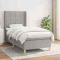 Boxspringbett mit Matratze Dunkelgrau 100x200cm Stoff Polsterbett Bett vidaXL