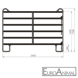 Weidepanel Panel Panels Paddock Pferdebox Zaunelement Tor 2,4m 3,0m 3,6m