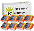 40x XL TINTE PATRONEN mit CHIP für CANON PIXMA IP7250 MG5450 MG5550 MG6450 MX925