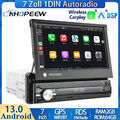 64GB Android 13 7" Bildschirm 1DIN Wireless Apple Carplay Autoradio GPS Navi RDS