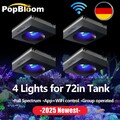 PopBloom 4Stk RL90 WiFi vollspektrum meerwasser led lampen aquarium reef 180cm