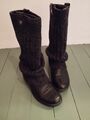 Stiefel TOM TAILOR 38 Boots gefüttert warm schwarz grau Stulpen Winterstiefel 