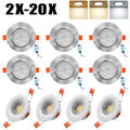 2X-20X LED Einbauleuchte 5/6W Einbaustrahler Decken Leuchte Set Einbau Spot 230V