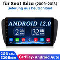 Android 12 Carplay Autoradio Für Seat Ibiza 6j 2009-2013 Mit GPS Navi WIFI Radio