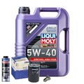 Motoröl 5W40 LIQUI MOLY 5L+MAHLE Ölfilter+Spülung+Ölablassschraube