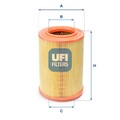 ORIGINAL® Ufi Luftfilter für VW TRANSPORTER T4 Pritsche/Fahrgestell (70E 70L