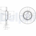 2x Bremsscheibe DELPHI BG3688 für RENAULT LAGUNA KG0 BG0 2 16V BG0A BG0L BG1G