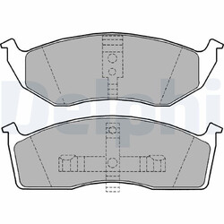 DELPHI LP1164 Bremsbeläge Satz Bremsklötze Hinten, Vorne für CHRYSLER NEON II