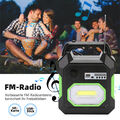 10000mAh Solar Handkurbel Handy Ladegerät Notfall Radio AM/FM LED Taschenlampe