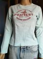 Protest Longsleeve Gr 38 S M 36 mt Glitzerdruck Face of an Angel Langarmshirt 