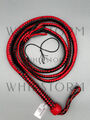 Bullenlederpeitsche Bullwhip in Schwarz/Rot, verschiedene Größen