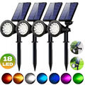 LED Solarleuchte Solarstrahler Gartenlampe Spot Licht Farbwechsel Gartenstrahler